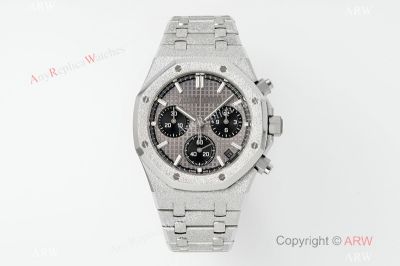 APS Factory Audemars Piguet Royal Oak 41mm Calibre 4401 Movement Grey Face White Gold Band Watch
